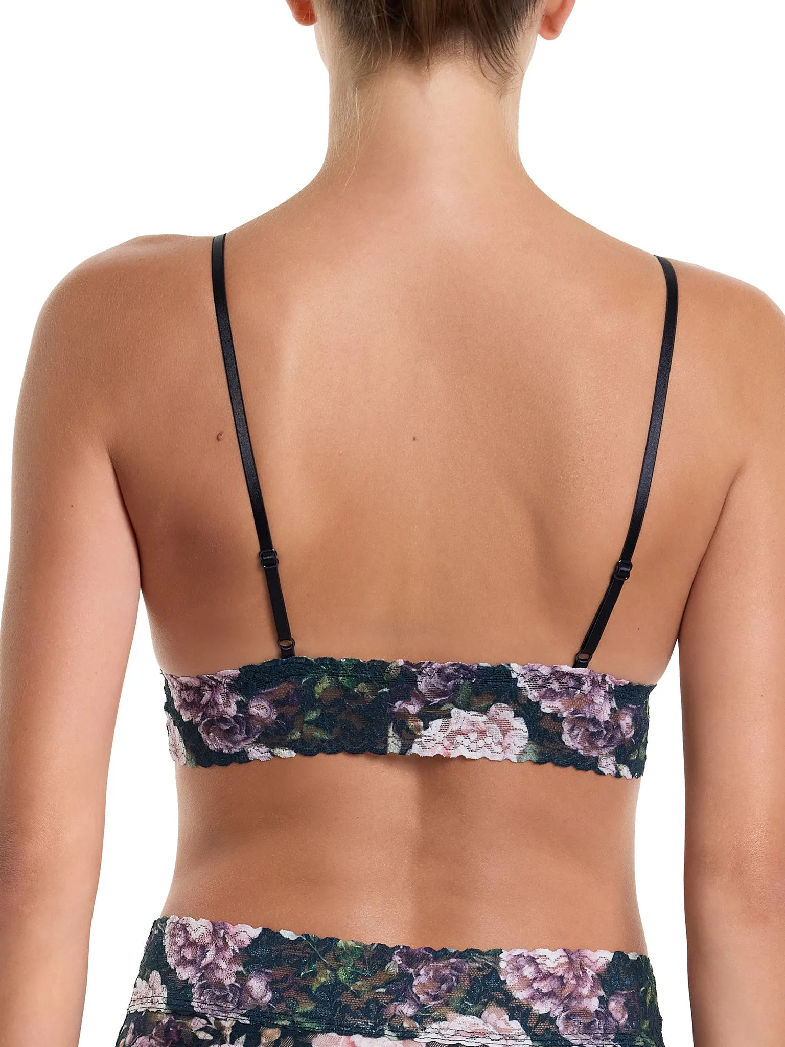 Printed Signature Lace Padded Triangle Bralette Romantique Sale