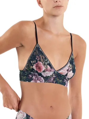 Printed Signature Lace Padded Triangle Bralette Romantique Sale