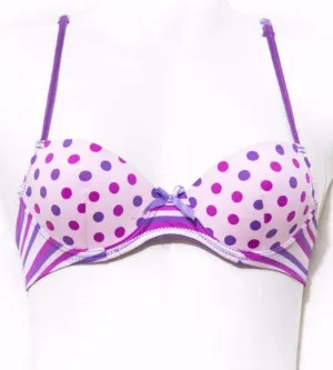 Purple & Pink Polka Dotted Bra