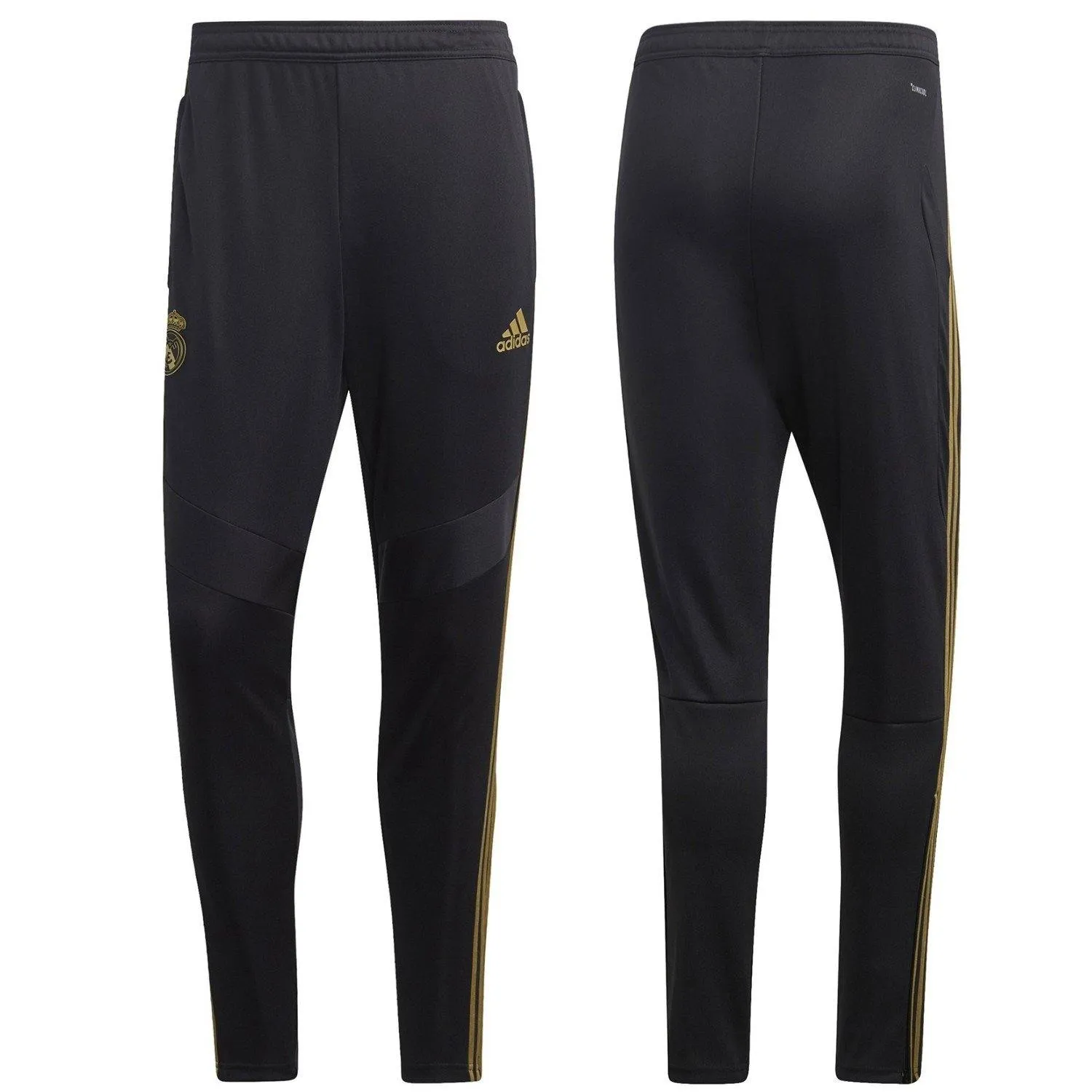 Real Madrid soccer black technical training tracksuit 2019/20 - Adidas