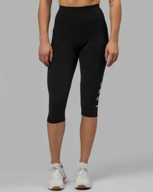 Rep 3/4 Length Tight - Black-White