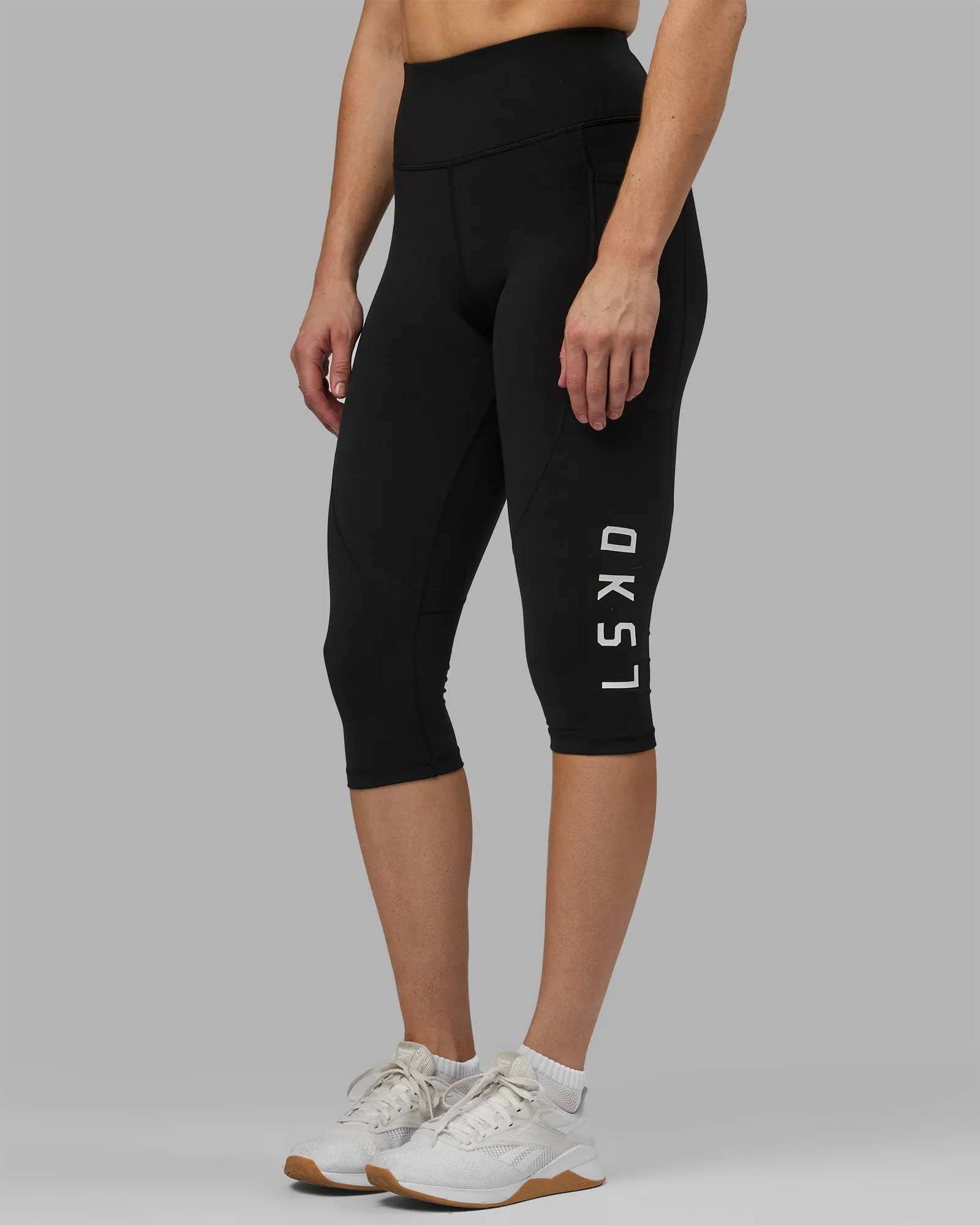 Rep 3/4 Length Tight - Black-White