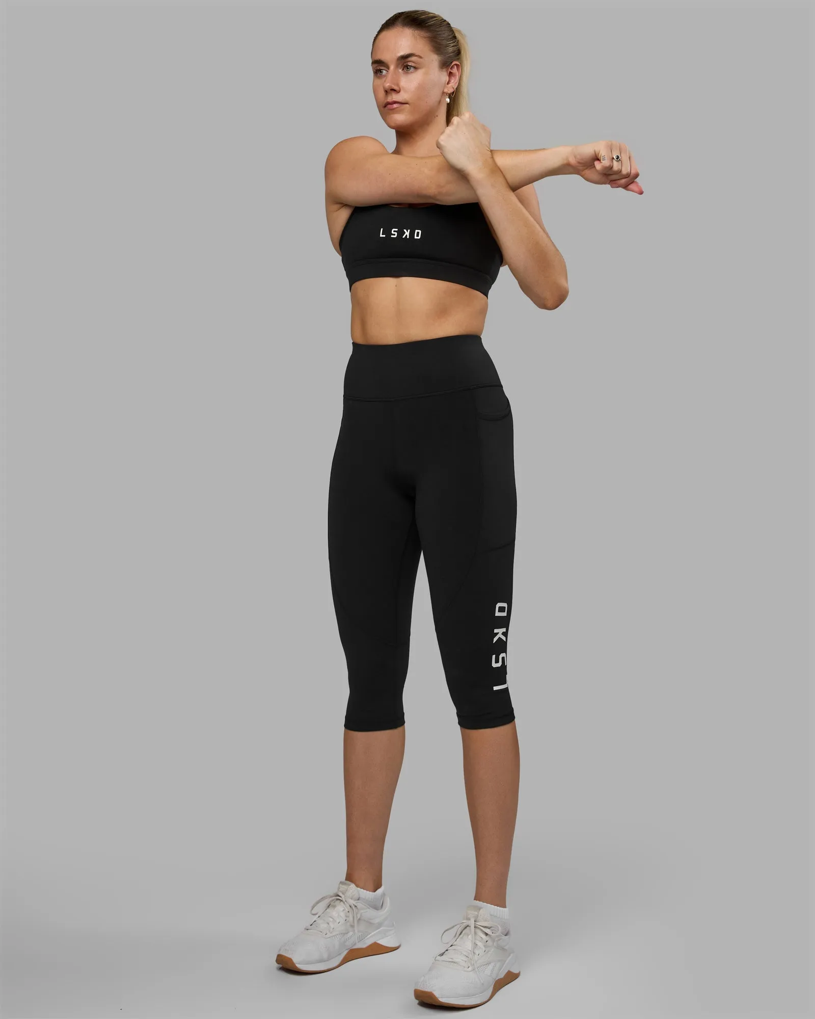 Rep 3/4 Length Tight - Black-White