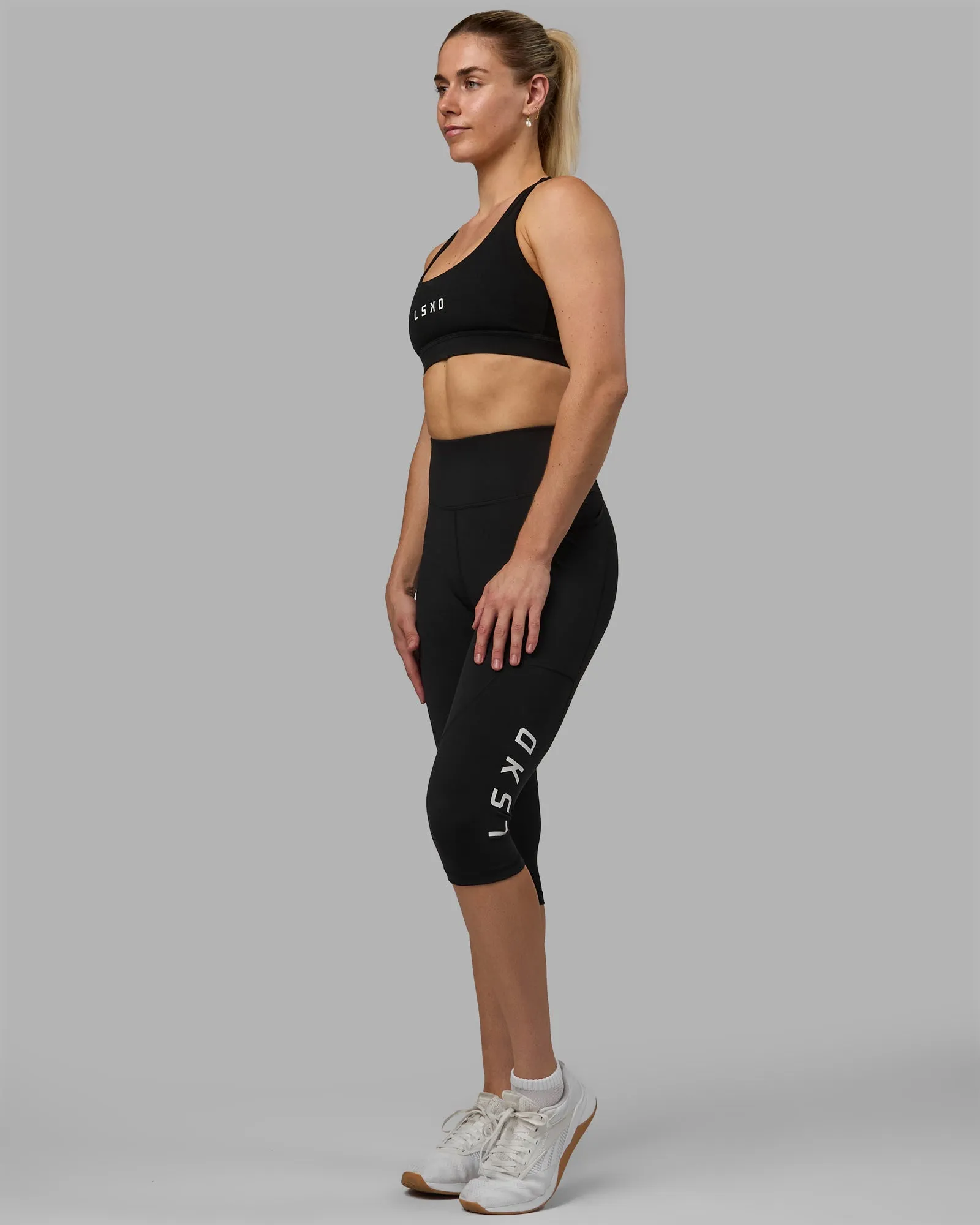Rep 3/4 Length Tight - Black-White