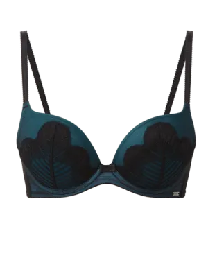 Rhapsody Padded Plunge Bra - Black -