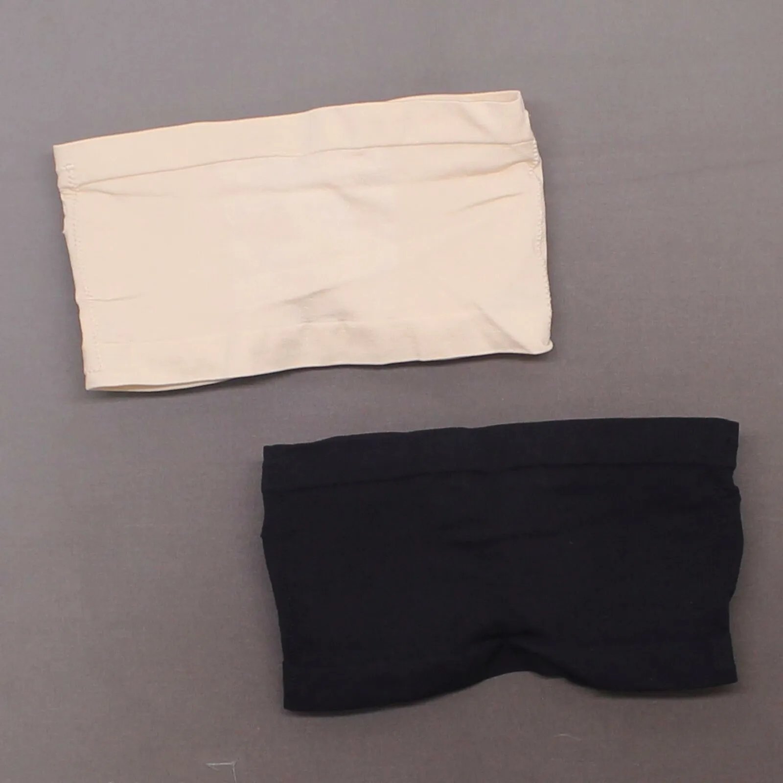 Rhonda Shear 2 Pack Underwire Bandeau Bras Nude/ Black Medium