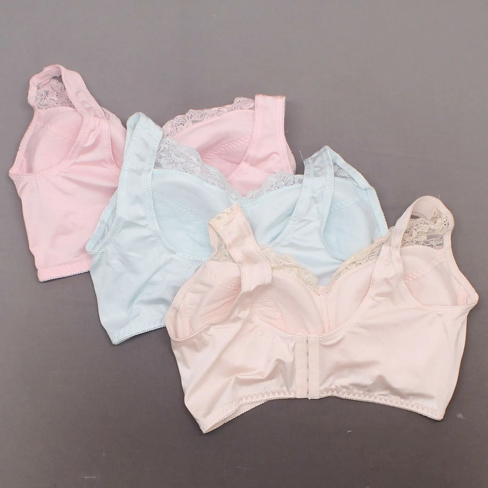 Rhonda Shear 3 Pack Adjustable Back Betty Pin-Up Bras Lights Plus 1X