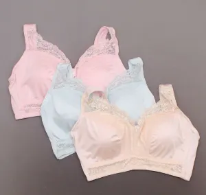 Rhonda Shear 3 Pack Adjustable Back Betty Pin-Up Bras Lights Plus 1X