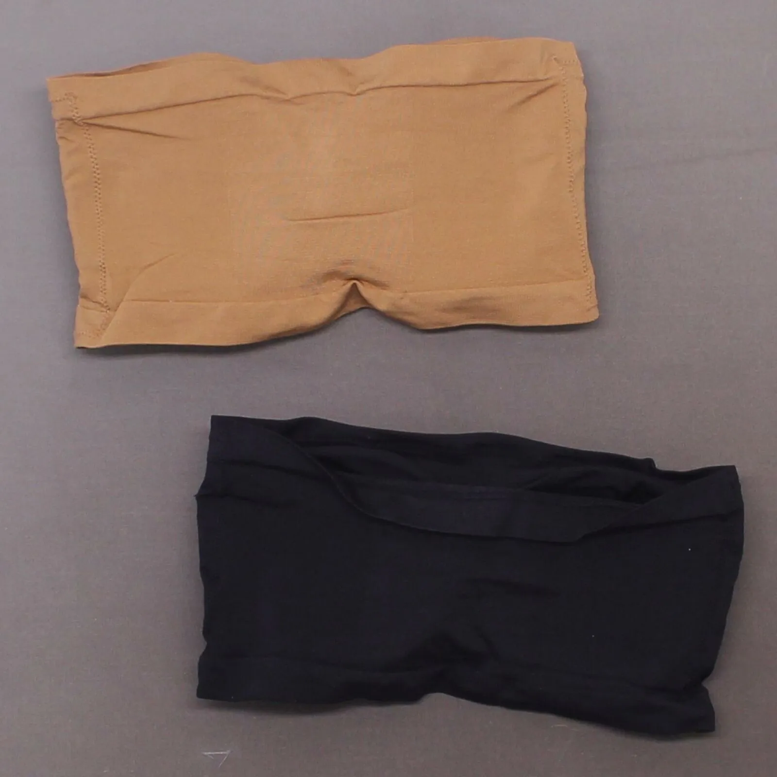 Rhonda Shear Plus Size 2 Pack Underwire Bandeau Bras Black/ Caramel 1X