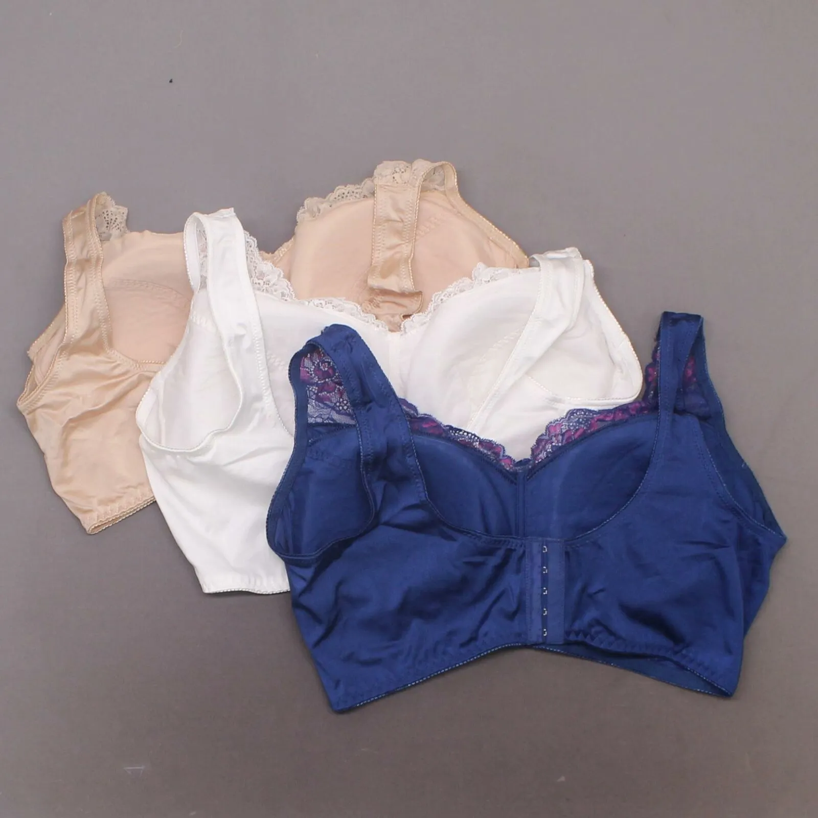 Rhonda Shear Plus Size 3 Pack Betty Pin-Up Bras Darks 3X