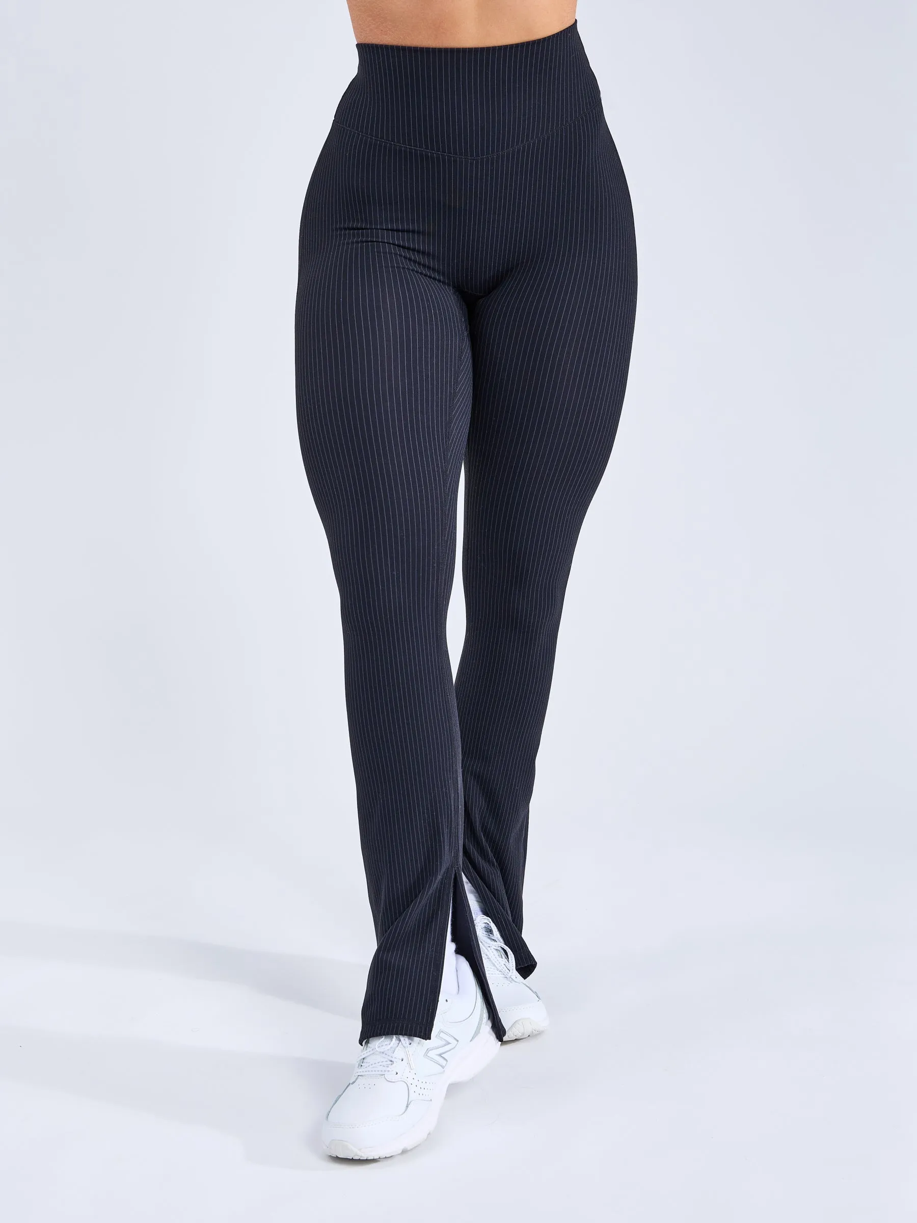 Rosa Boot Cut Legging - Black Pinstripe