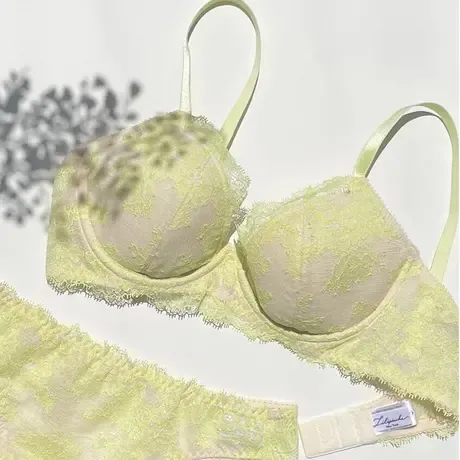 SALE Poppy Lime Yellow Underwire Bra