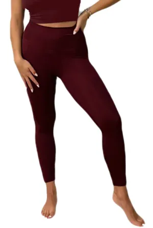 Second Soul Legging with Pocket - Wine