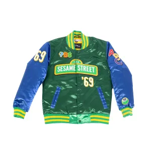 SESAME STREET SATIN JACKET (GREEN)