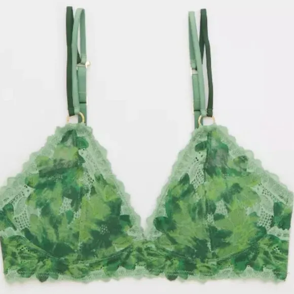 Set of 2 Aerie Real Power Wireless Push Up Sunkissed Lace Bras