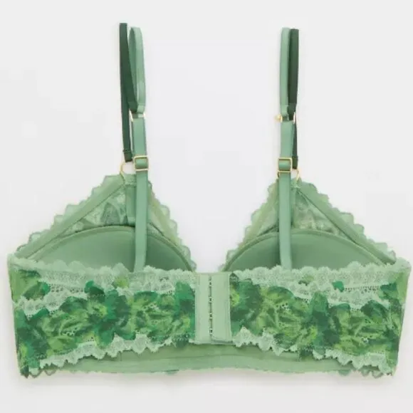Set of 2 Aerie Real Power Wireless Push Up Sunkissed Lace Bras