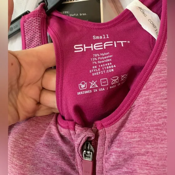 SHEFIT Lounge Bra Sports Bra Racerback Berry Chill Small $75 NEW Maroon Athletic