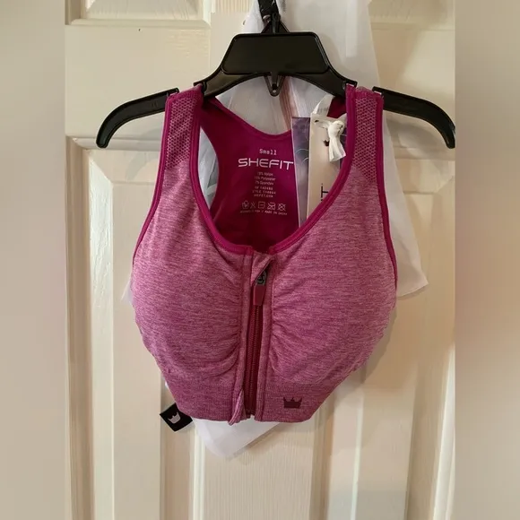 SHEFIT Lounge Bra Sports Bra Racerback Berry Chill Small $75 NEW Maroon Athletic