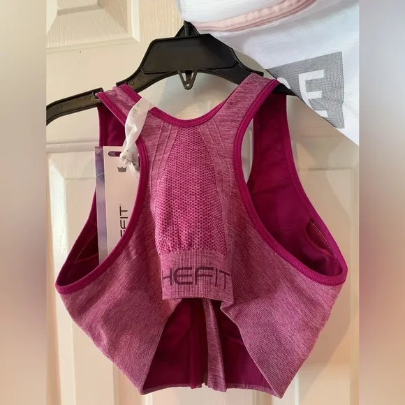SHEFIT Lounge Bra Sports Bra Racerback Berry Chill Small $75 NEW Maroon Athletic