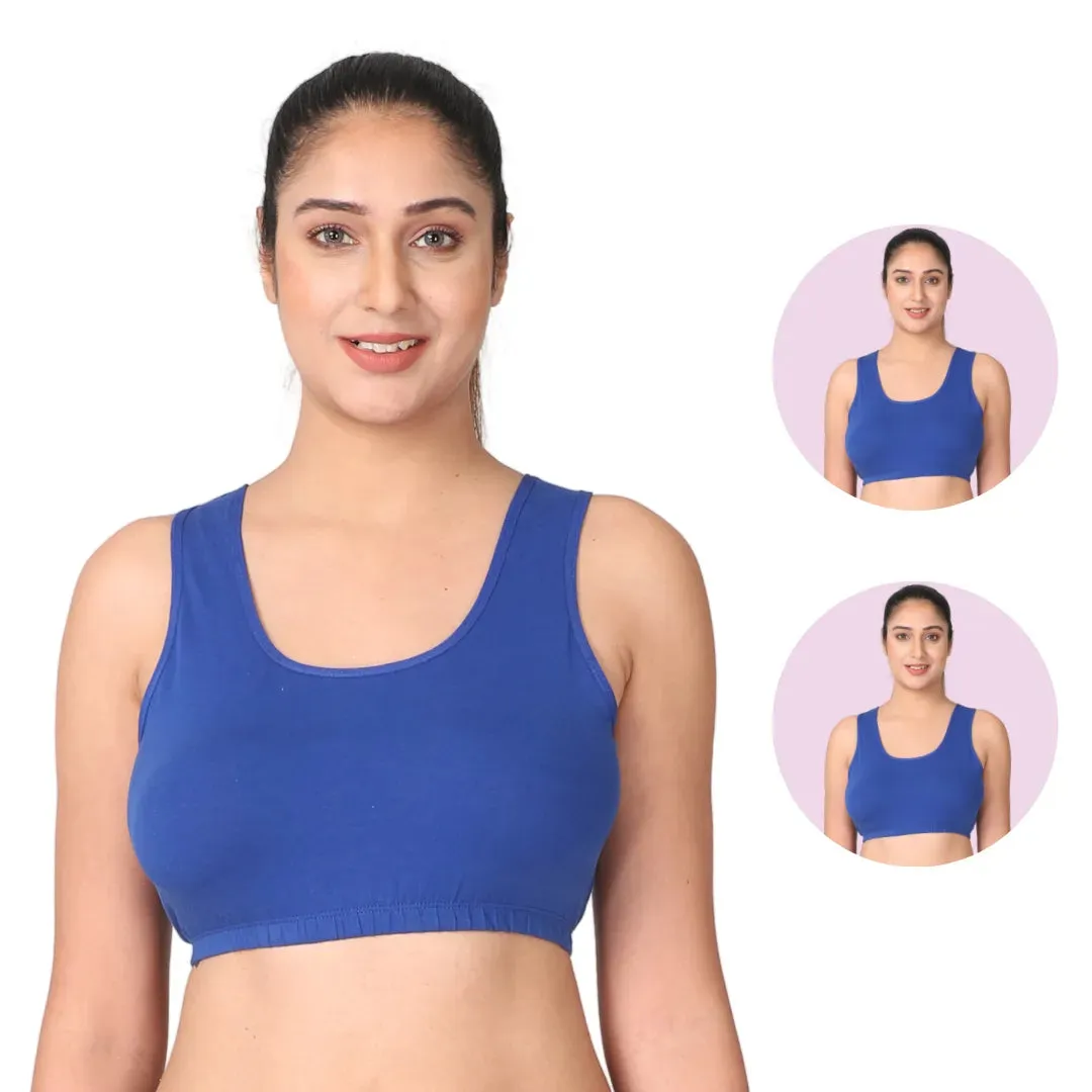 Sleep Bra | Lounge Bra | Non Padded | Non Wired | Full Coverage | Racerback | Pack Of 2