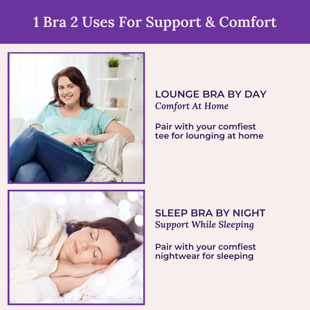 Sleep Bra | Lounge Bra | Non Padded | Non Wired | Full Coverage | Racerback | Pack Of 2