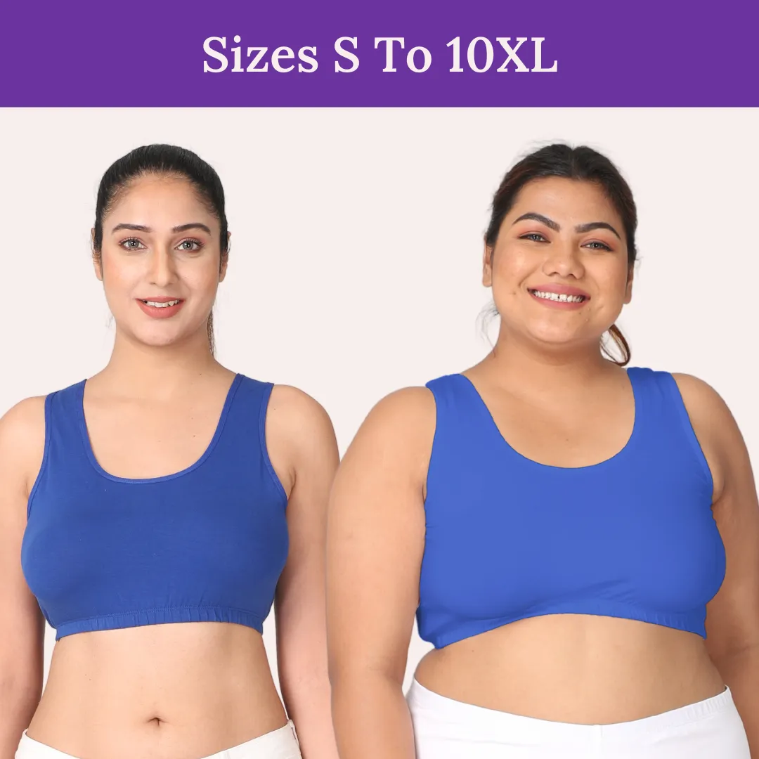 Sleep Bra | Lounge Bra | Non Padded | Non Wired | Full Coverage | Racerback | Pack Of 2