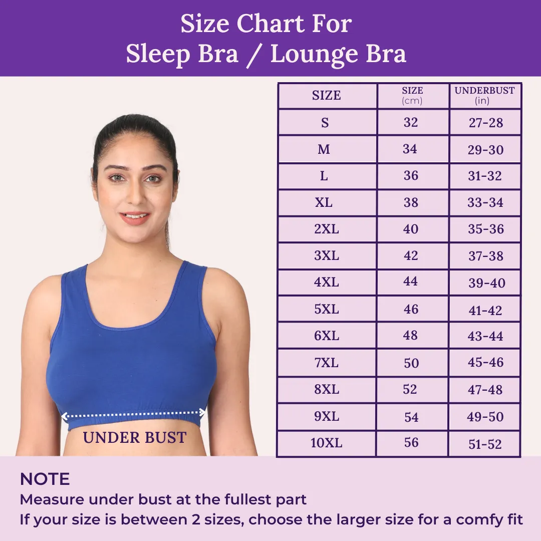 Sleep Bra | Lounge Bra | Non Padded | Non Wired | Full Coverage | Racerback | Pack Of 2