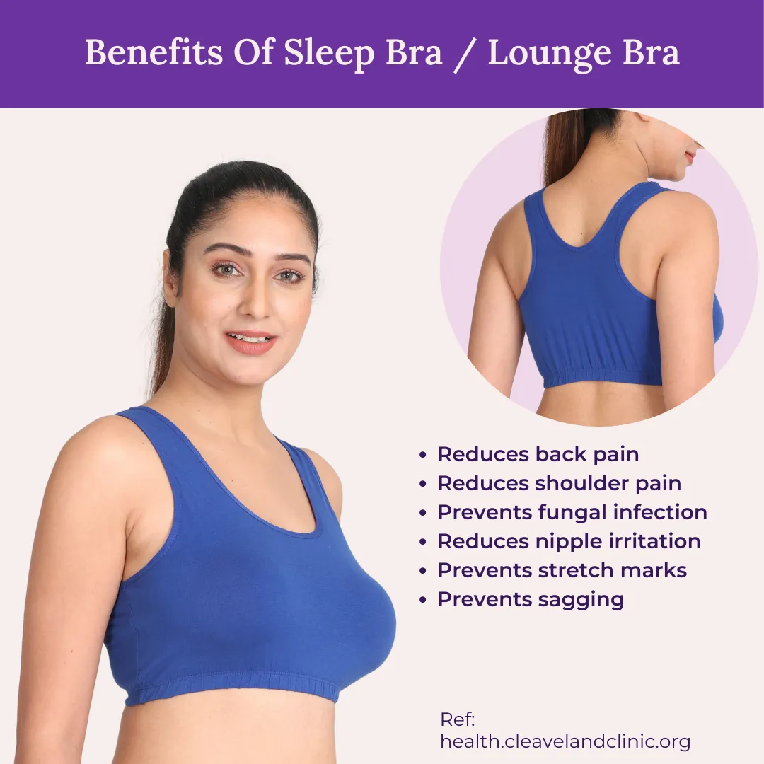 Sleep Bra | Lounge Bra | Non Padded | Non Wired | Full Coverage | Racerback | Pack Of 2