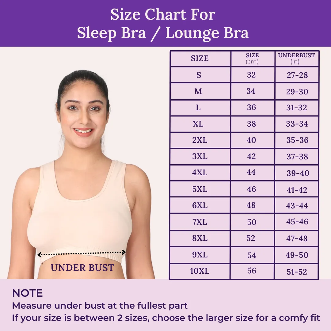 Sleep Bra | Lounge Bra | Non Padded | Non Wired | Full Coverage | Racerback