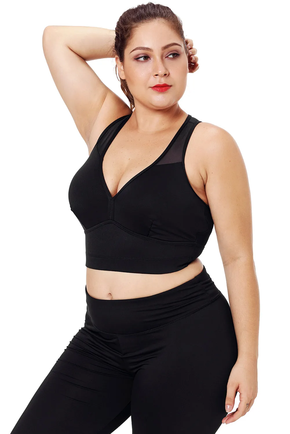 Sleevelss Racerback Plus Size Yoga Bra