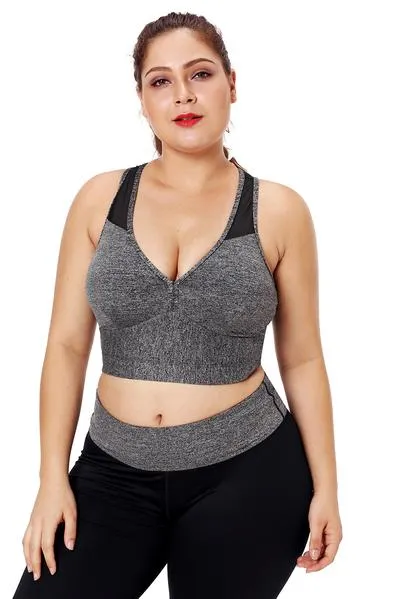 Sleevelss Racerback Plus Size Yoga Bra