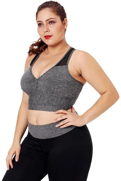 Sleevelss Racerback Plus Size Yoga Bra