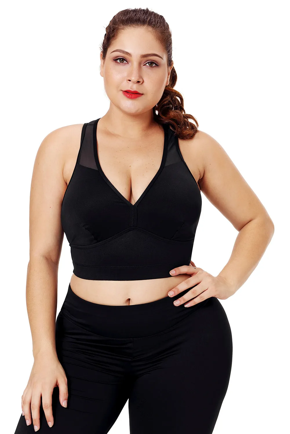 Sleevelss Racerback Plus Size Yoga Bra