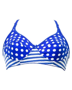 Soft Touch Printed FL-6003 Comfort Bra - Non Padded,Non Wired Bra Blue