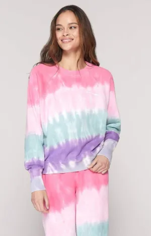 Spiritual Gangster Tie Dye Bridget Raglan Sweatshirt
