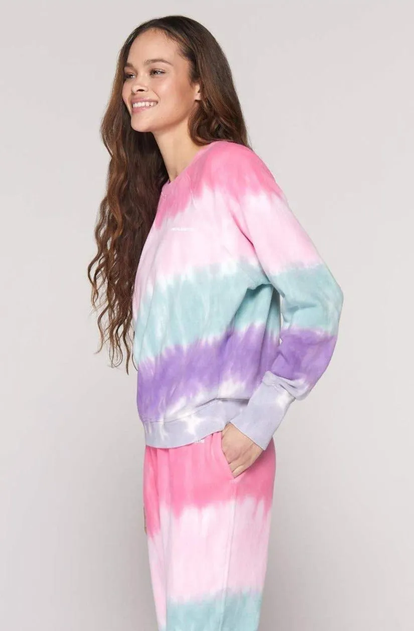 Spiritual Gangster Tie Dye Bridget Raglan Sweatshirt