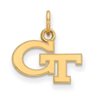 Sterling Silver Gold-plated Georgia Institute of Technology G-T Extra Small Pendant
