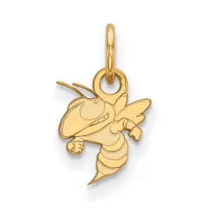 Sterling Silver Gold-plated Georgia Institute of Technology Yellow Jacket Extra Small Pendant