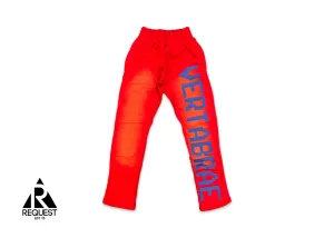 Sweatpants "Washed Red/Navy"