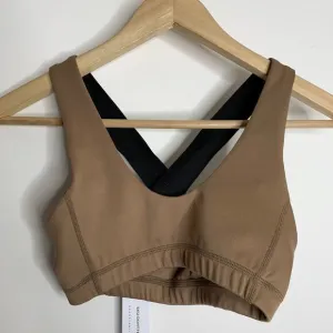 Tan Lines Sports Bra Brown Womens New XS
