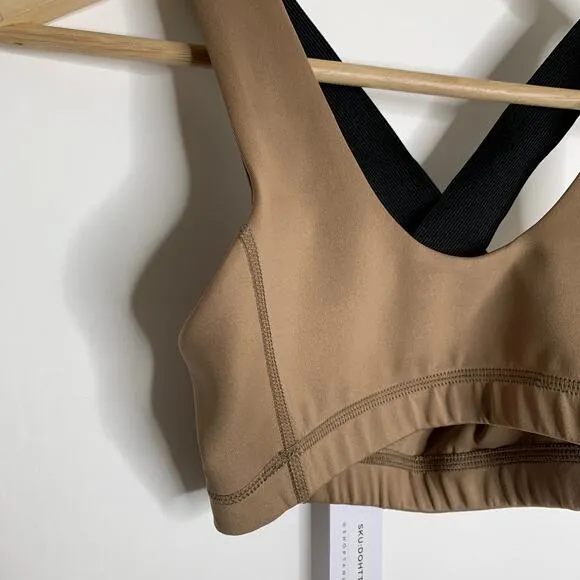 Tan Lines Sports Bra Brown Womens New XS