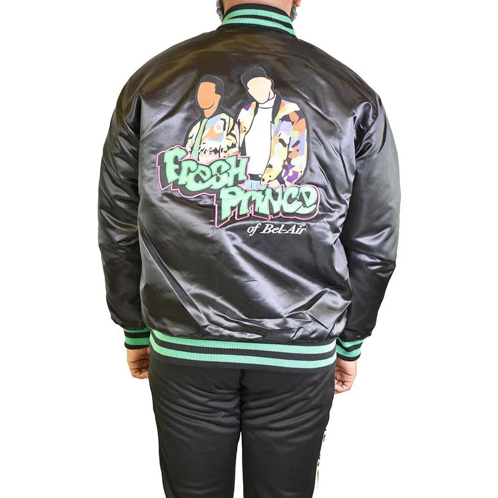 THE FRESH PRINCE OF BEL AIR SATIN JACKET (BLACK)