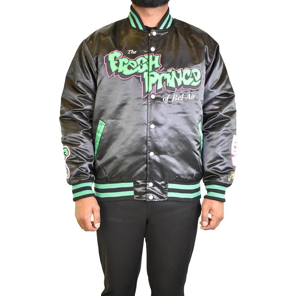 THE FRESH PRINCE OF BEL AIR SATIN JACKET (BLACK)