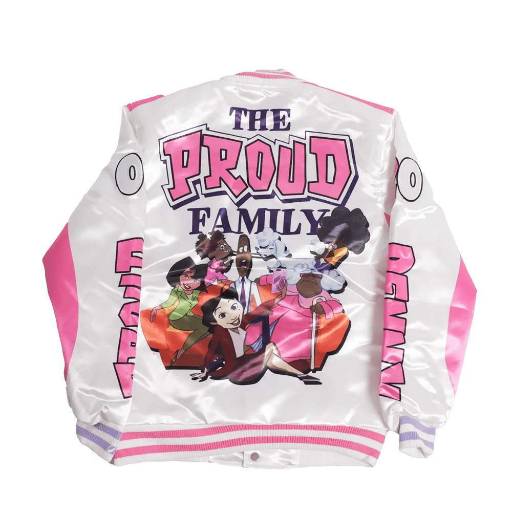 THE PROUD FAMILY PENNY SATIN JACKET WHITE
