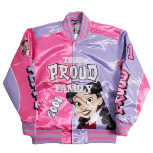 THE PROUD FAMILY PENNY SPLIT  SATIN JACKET PINK/PURPLE