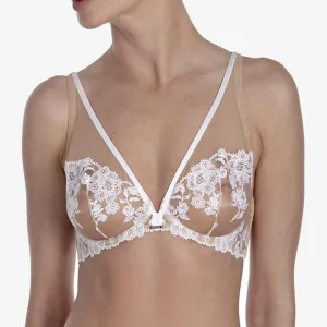 Tiramisu Plunge Half-Padded Underwire Bra - Beige/Vanilla -