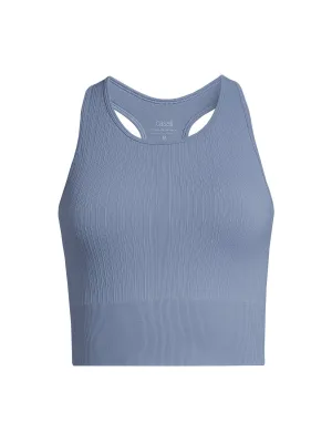 Top CASALL Multi Rib Seamless Padded Sports Top niebieski
