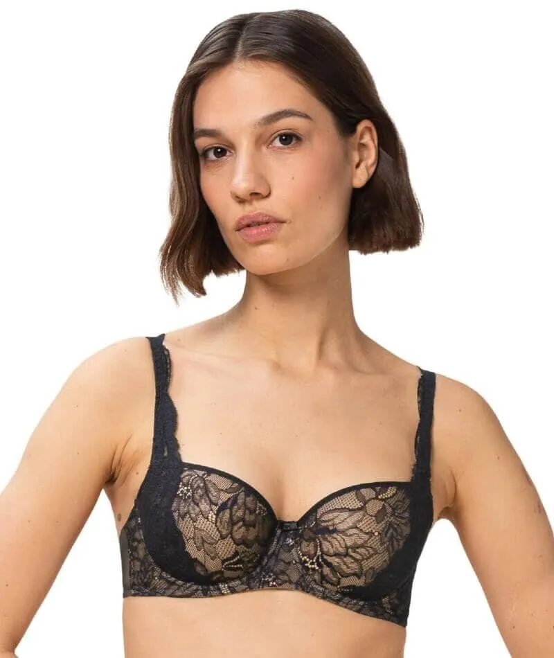 Triumph Amourette Charm Half-Cup Underwired Padded Bra - Black