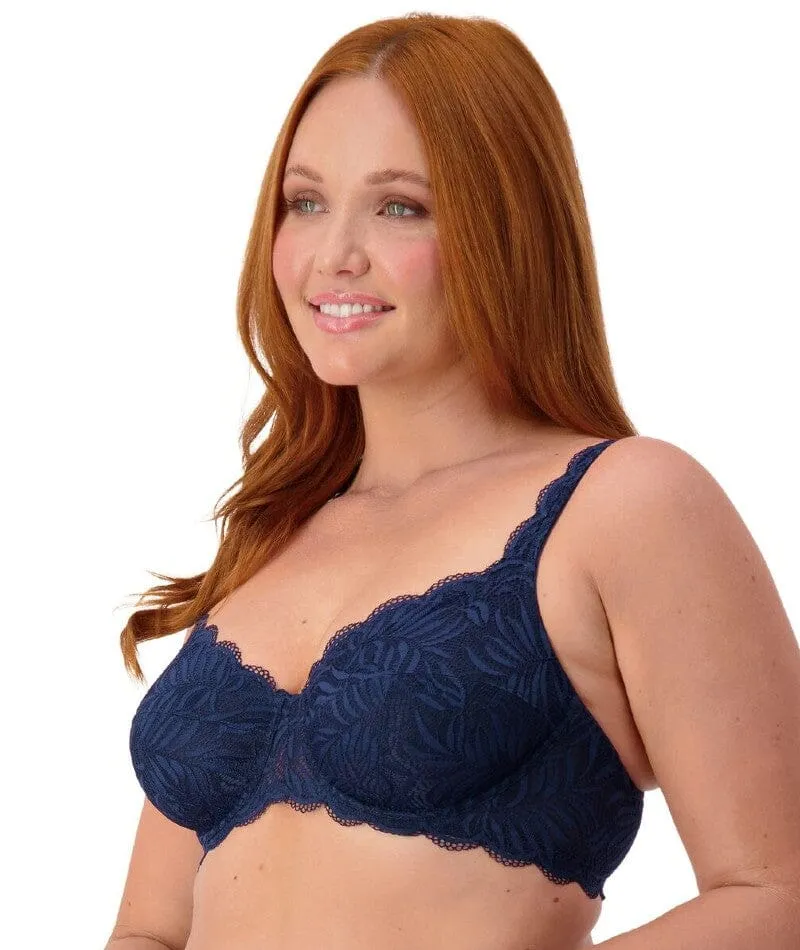 Triumph Essential Lace Balconette Bra - Navy Blue