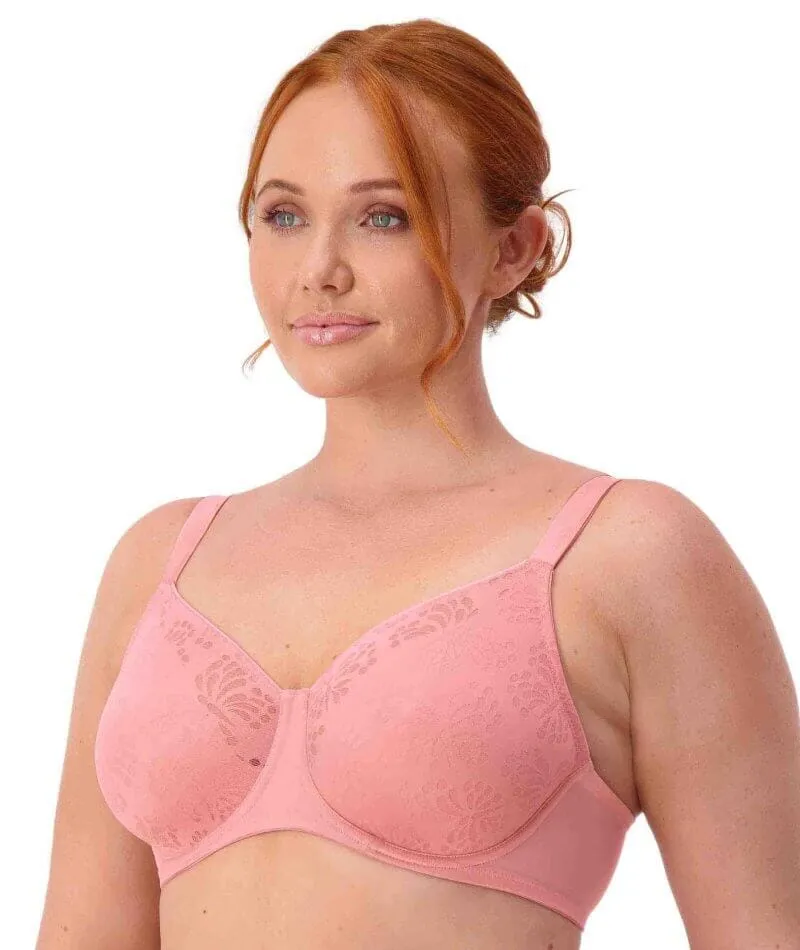 Triumph Lacy Minimizer 2 Pack Bra - Toasted Almond/Cherry Rose